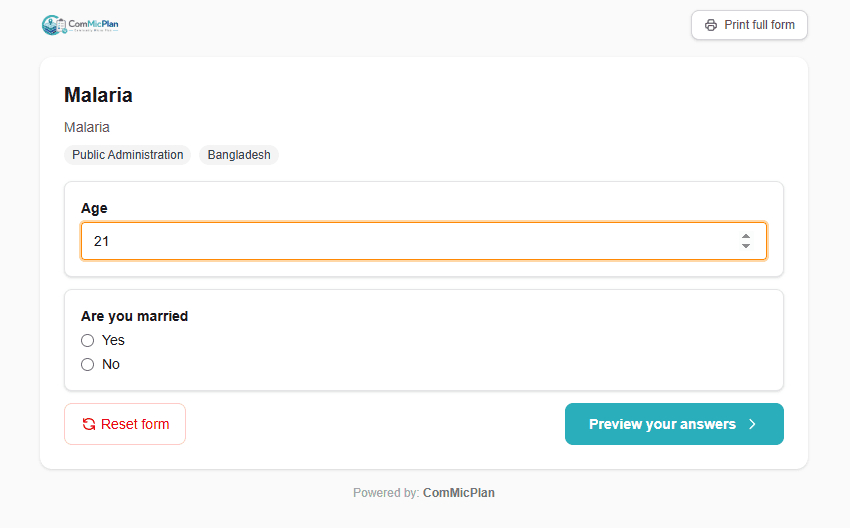 ComMicPlan preview for not equal logic with Q2 visible