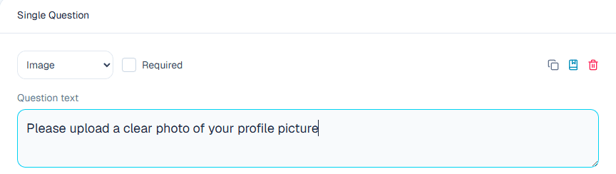 Image setup in the ComMicPlan question builder