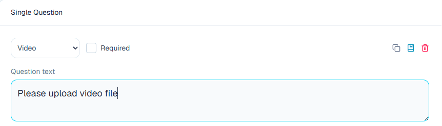 Video setup in the ComMicPlan question builder