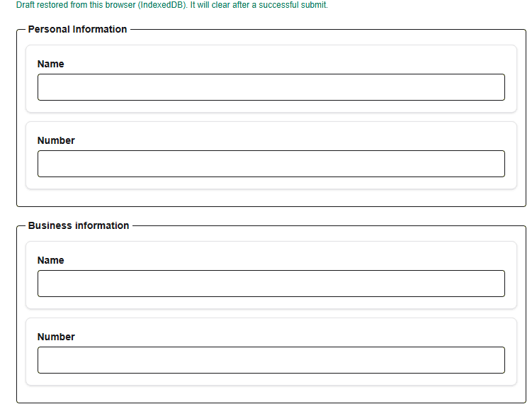 Group question in the ComMicPlan form preview